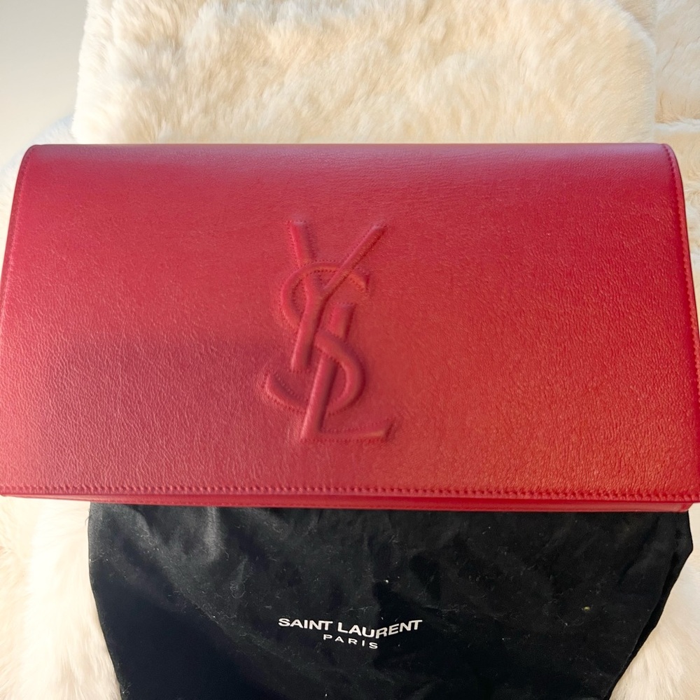 Saint Laurent Red Clutch